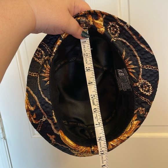 KBEthos Black Satin Gold Chain Rope Design Bucket Hat OS - Picture 13 of 15